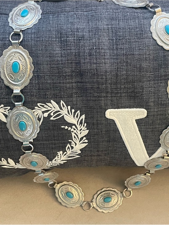 Unbranded Accessories - Faux Turquoise Stone Concho Belt - Women Accessories